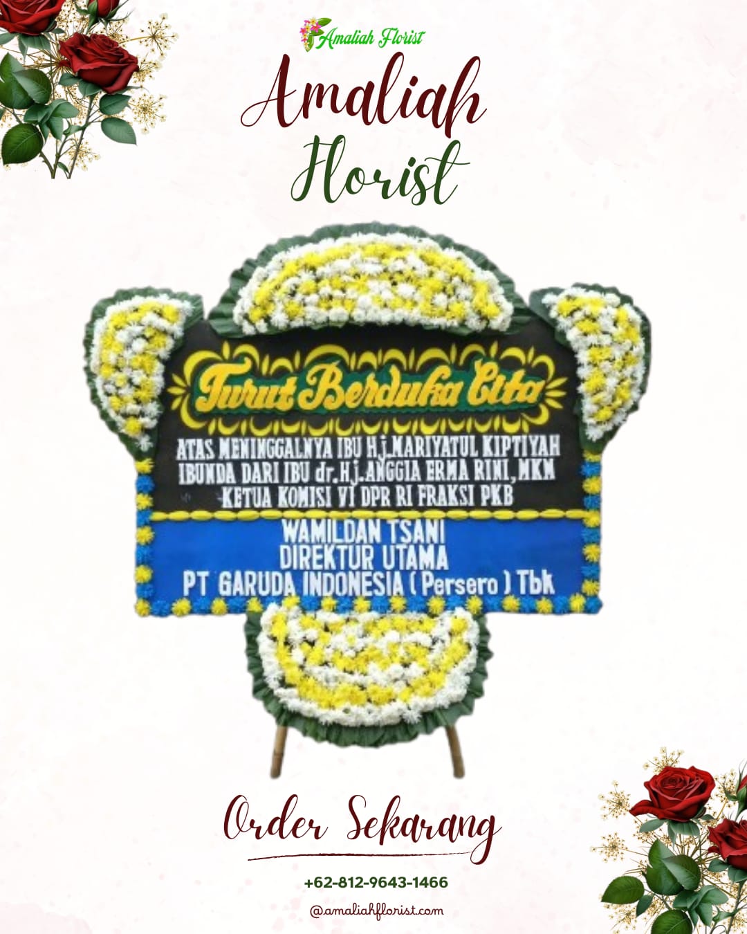 Papan Bunga Duka Sukatani